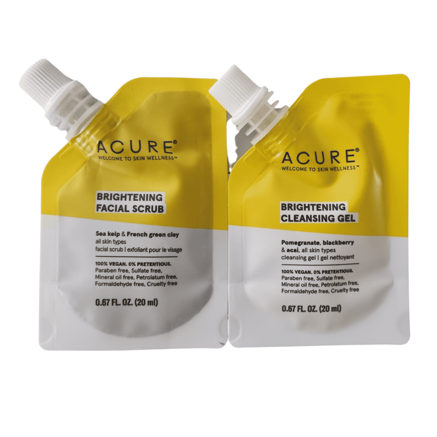 Acure Duo Eclat - Gel Nettoyant et Gommage visage