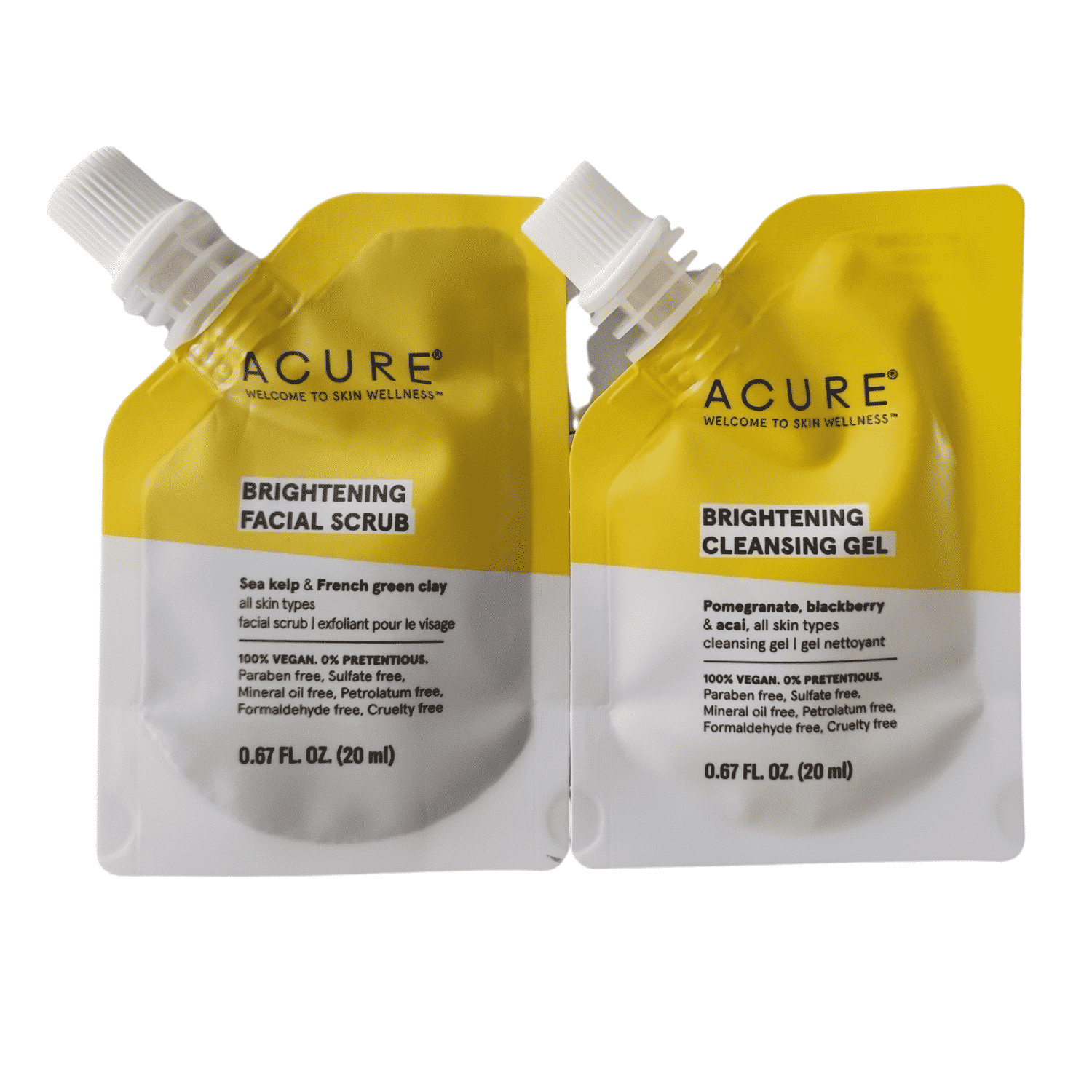 Acure Duo Eclat - Gel Nettoyant et Gommage visage