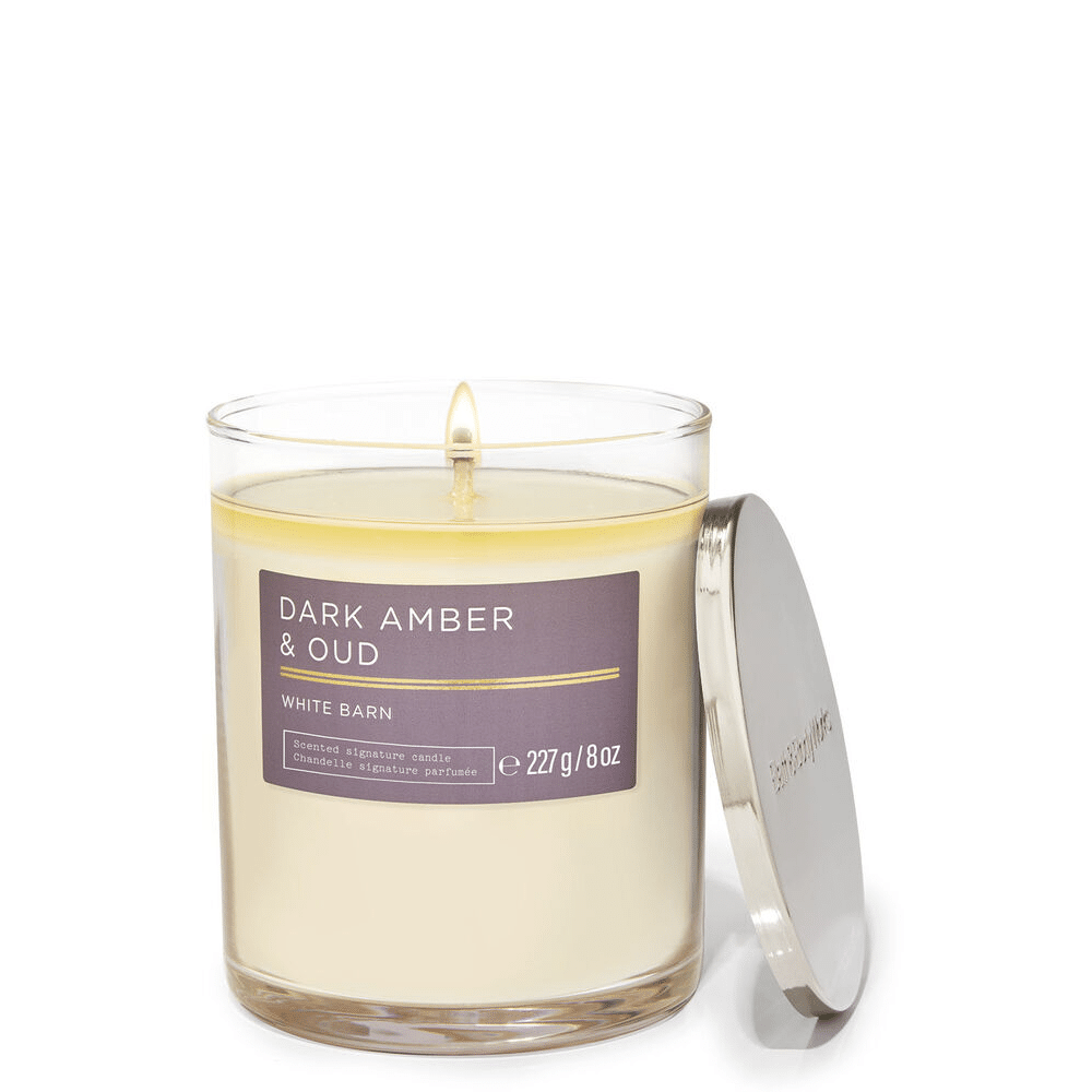 Bath & Body Works Dark Amber & Oud - Bougie parfumée