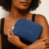 DIOR Pochette DENIM zippée à fermeture éclair