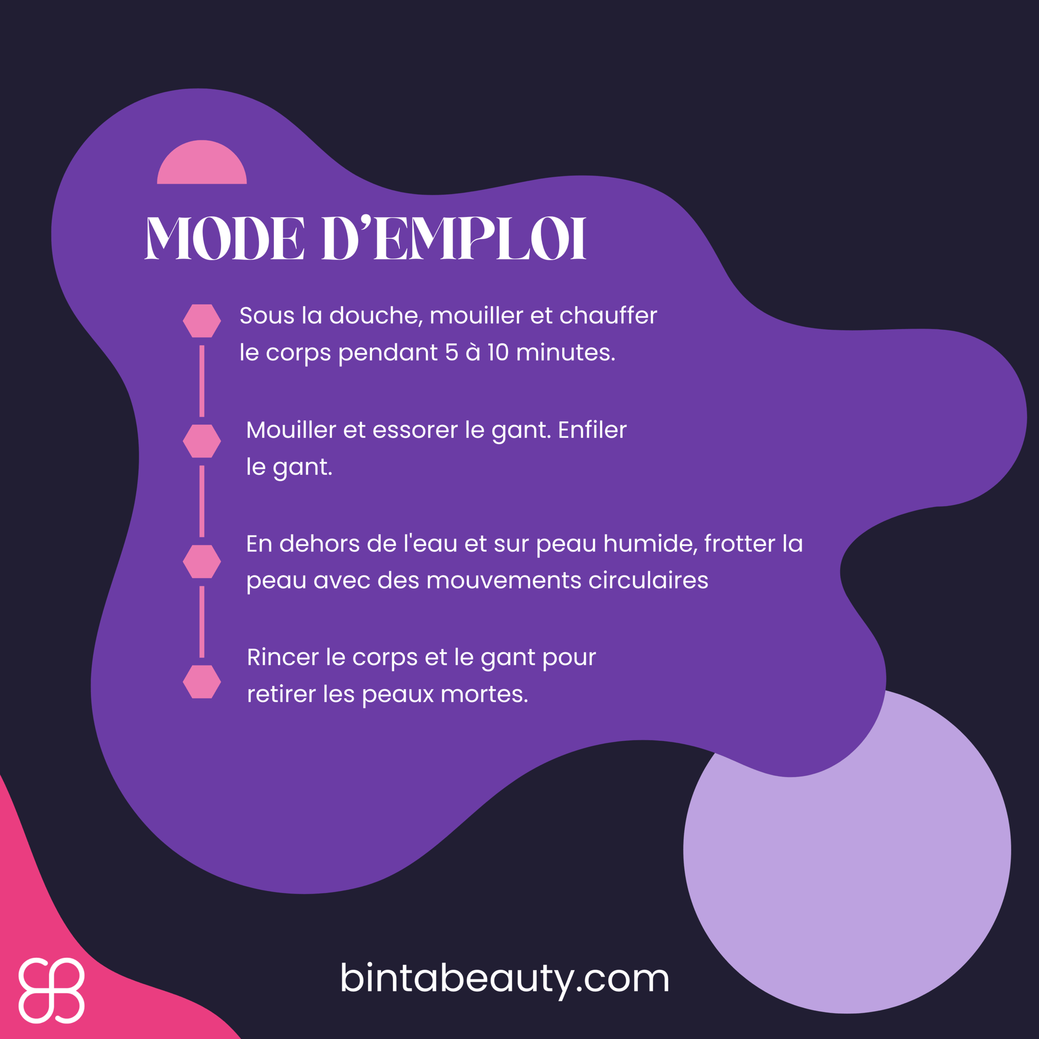 Gant en Soie pour gommage Corps - Binta Beauty