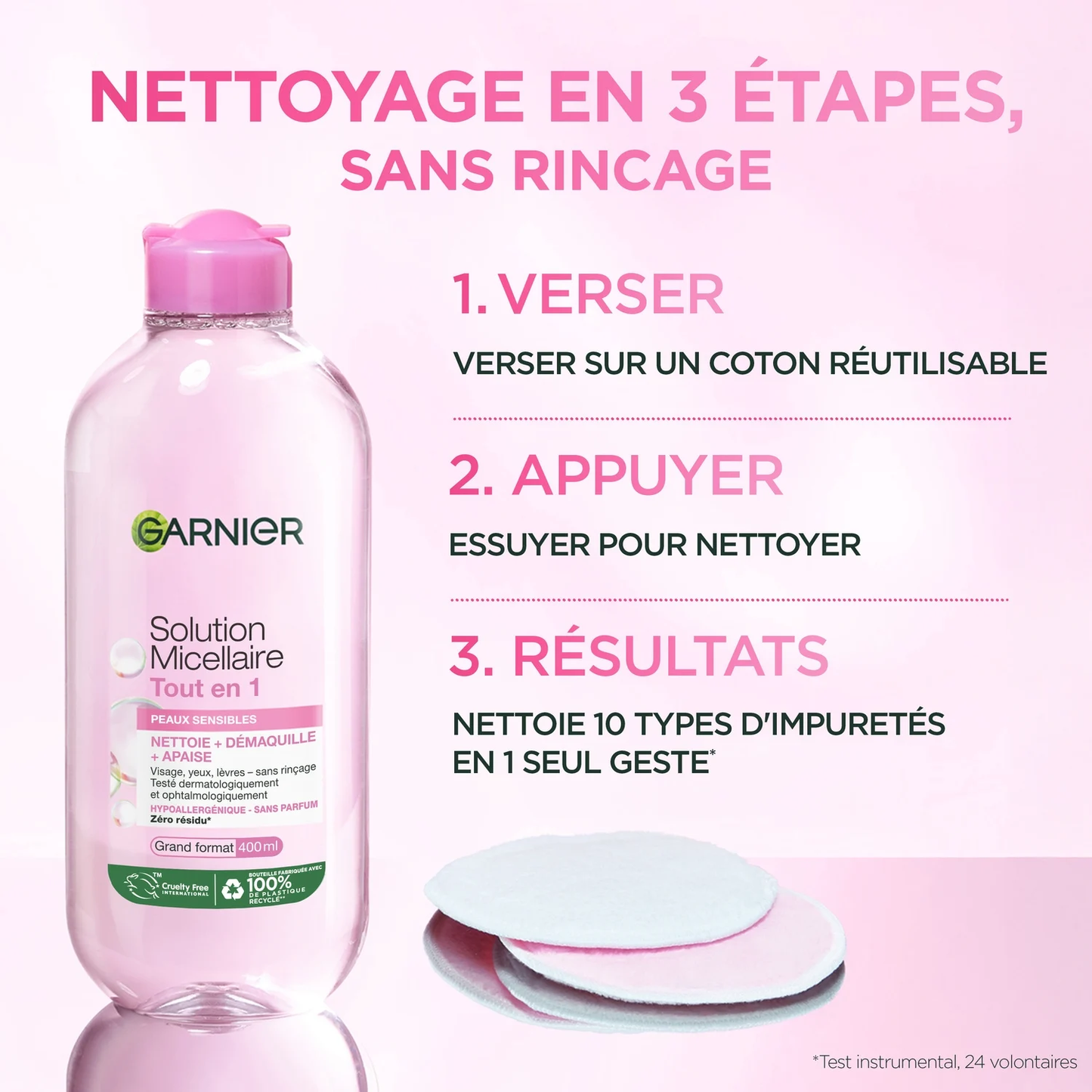 Garnier Skin Active – Solution Micellaire Tout-en-1 Peaux Sensibles (400 ml)