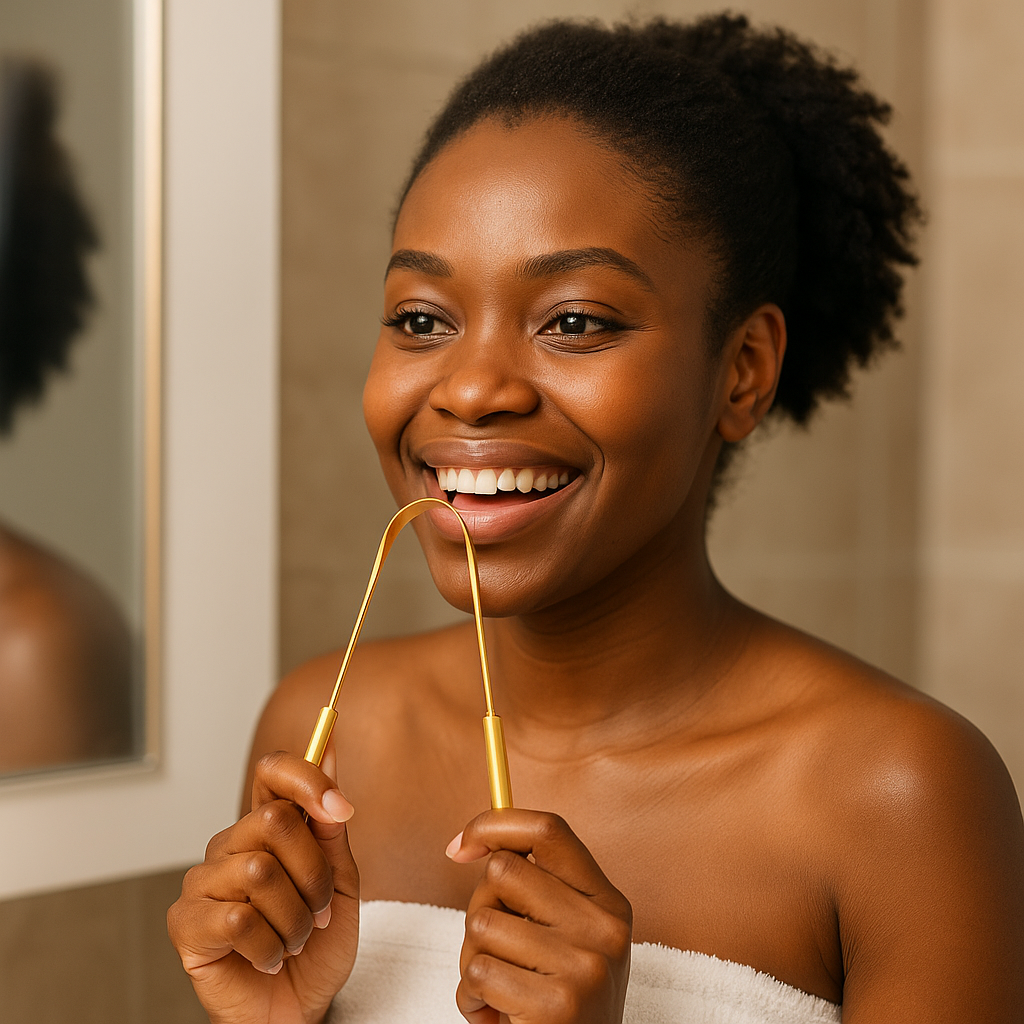 Binta Beauty Gratte Langue Réutilisable – Acier Inoxydable