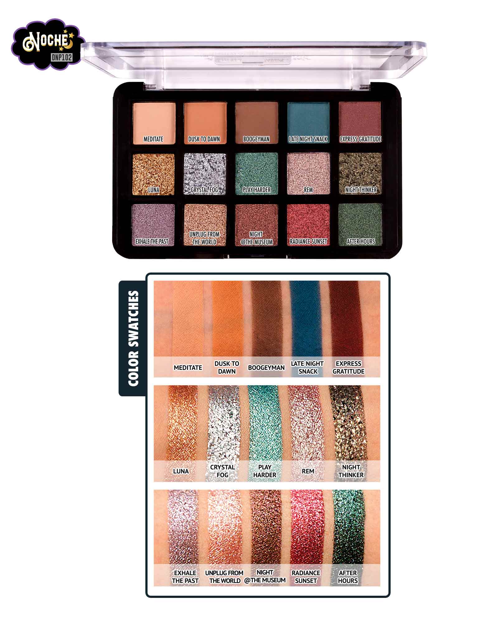 J.Cat Beauty Dia & Noche Palette Fards à Paupières DNP102