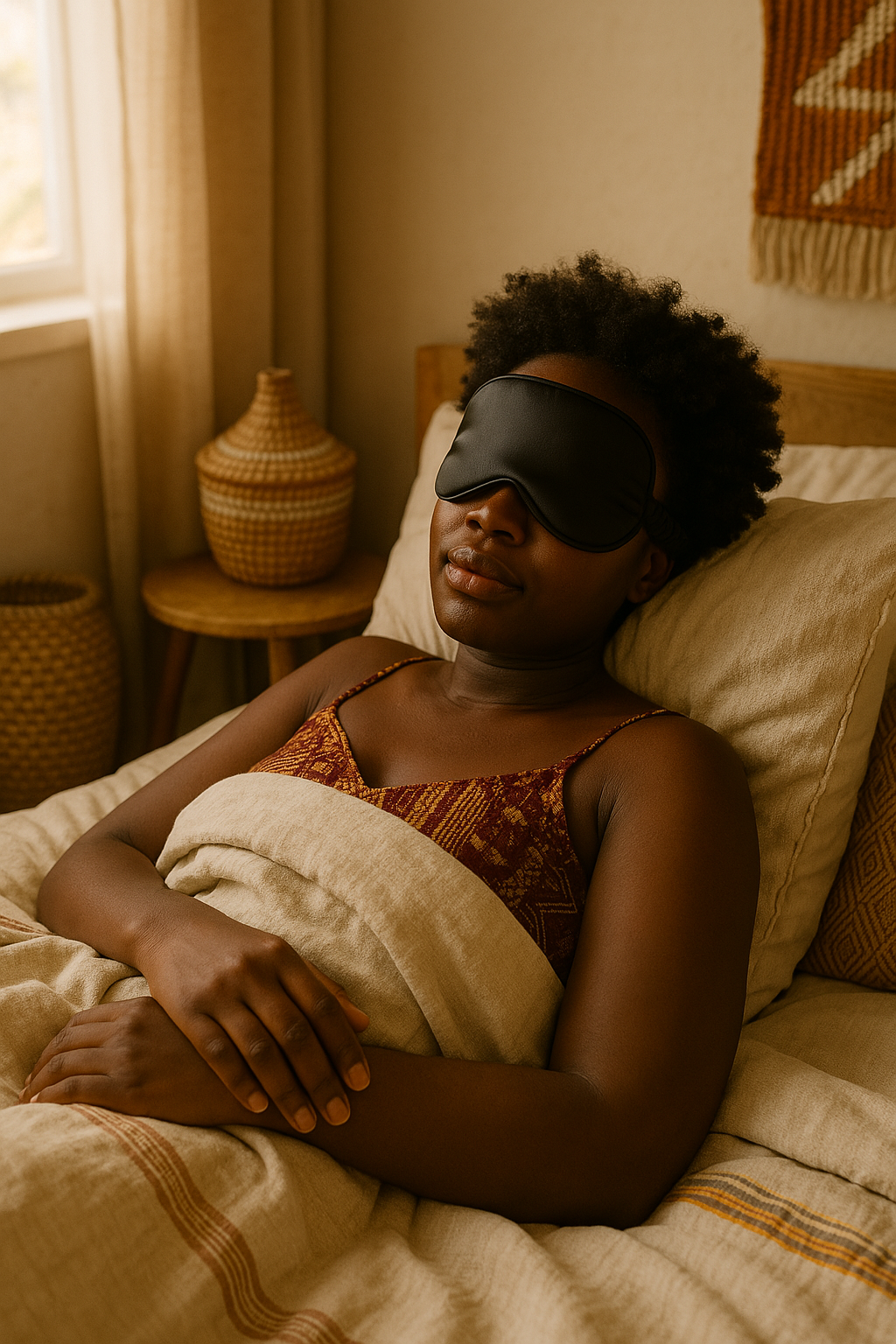 Binta Beauty Masque de nuit Sommeil - Satin de soie + Pochon OFFERT