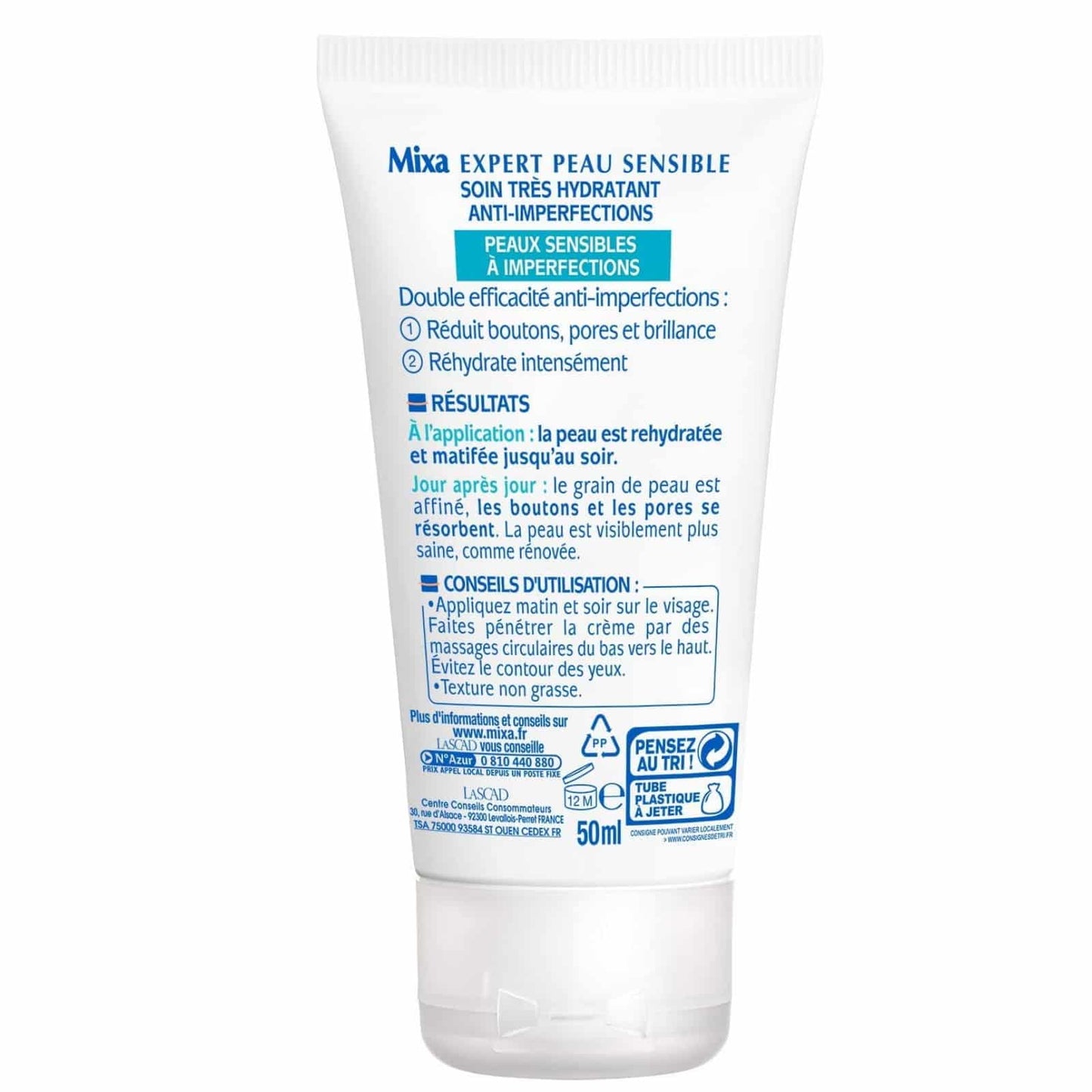 Mixa Soin Très Hydratant Anti-imperfections 2 en 1