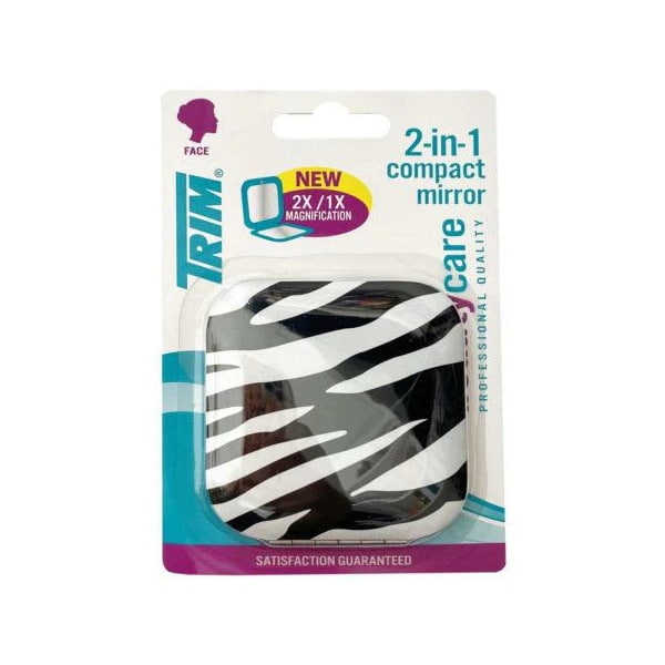 Trim 2-in-1 Zebra Compact Miroir Grossissant