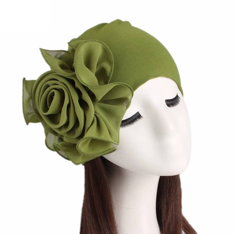 Bonnet Chapeau Fleur uni en fibre de bamboo Chic