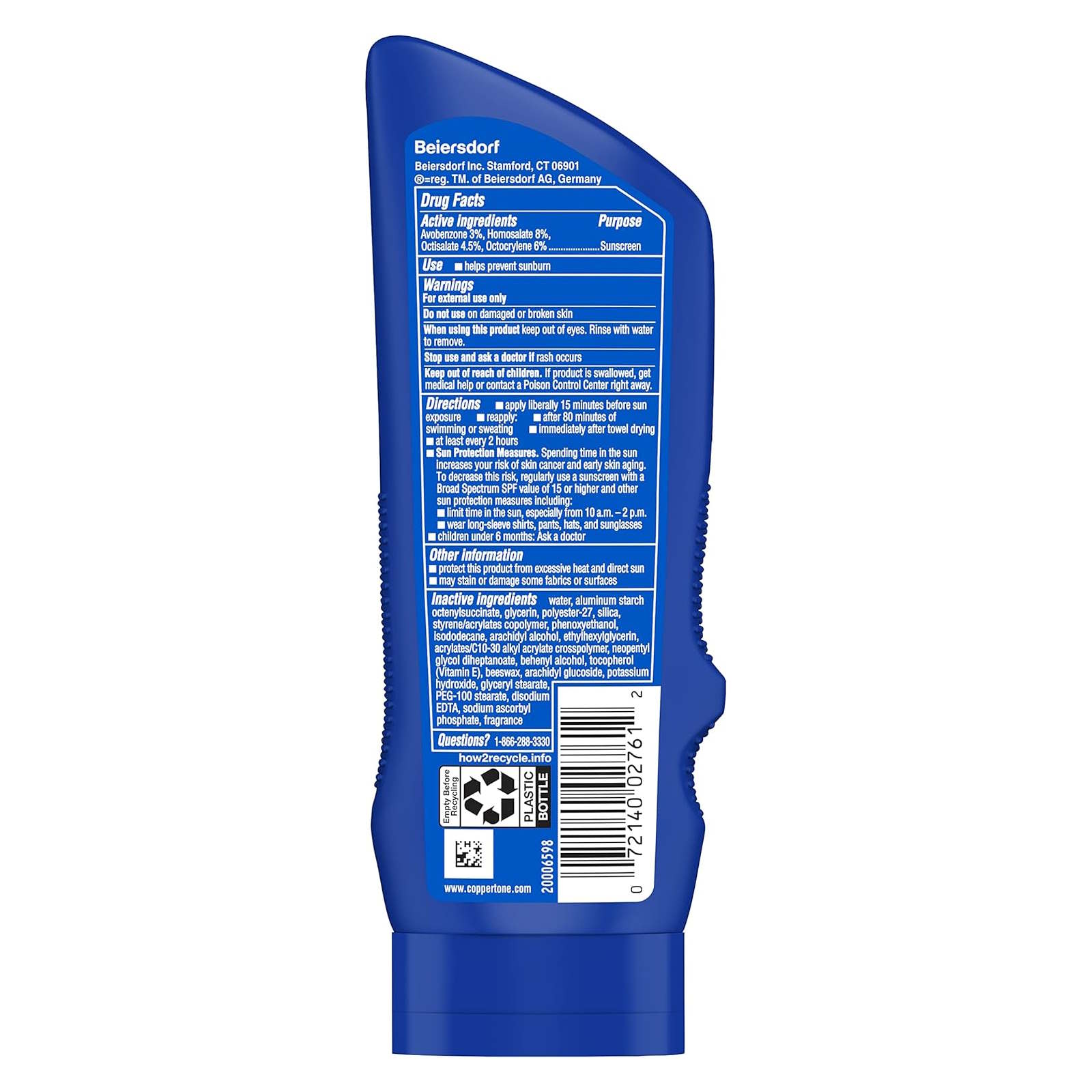 Coppertone SPORT Lotion solaire à large spectre SPF 30 200ml