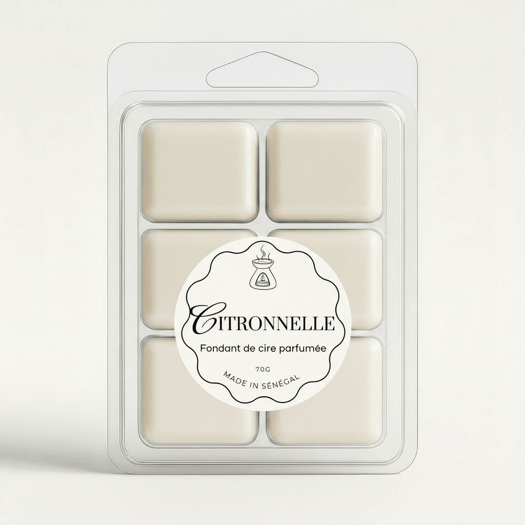 Fondants de Cire Parfumés pour Maison - 6 Cubes (70 g) - Citronnelle