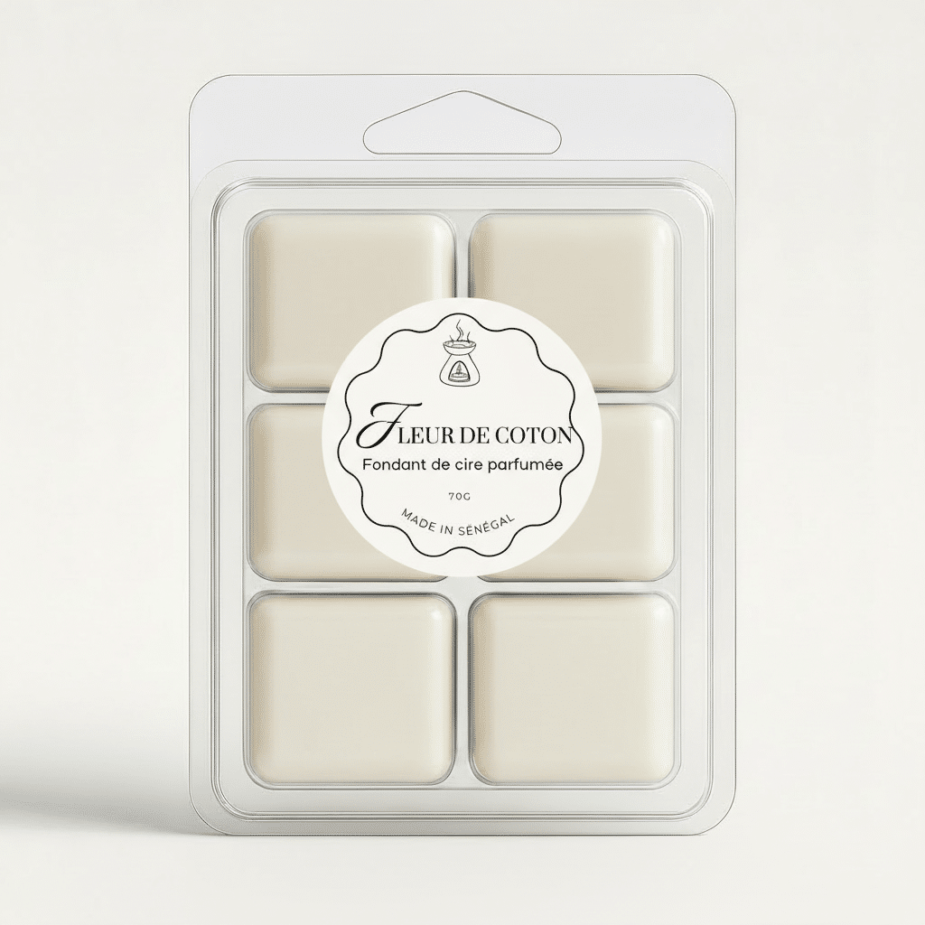Fondants de Cire Parfumés pour Maison - 6 Cubes (70 g) - Fleur de Coton