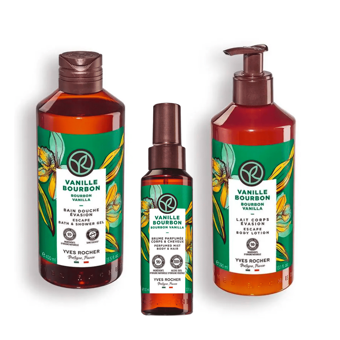 Yves Rocher Gamme Vanille Bourbon - 3 Produits