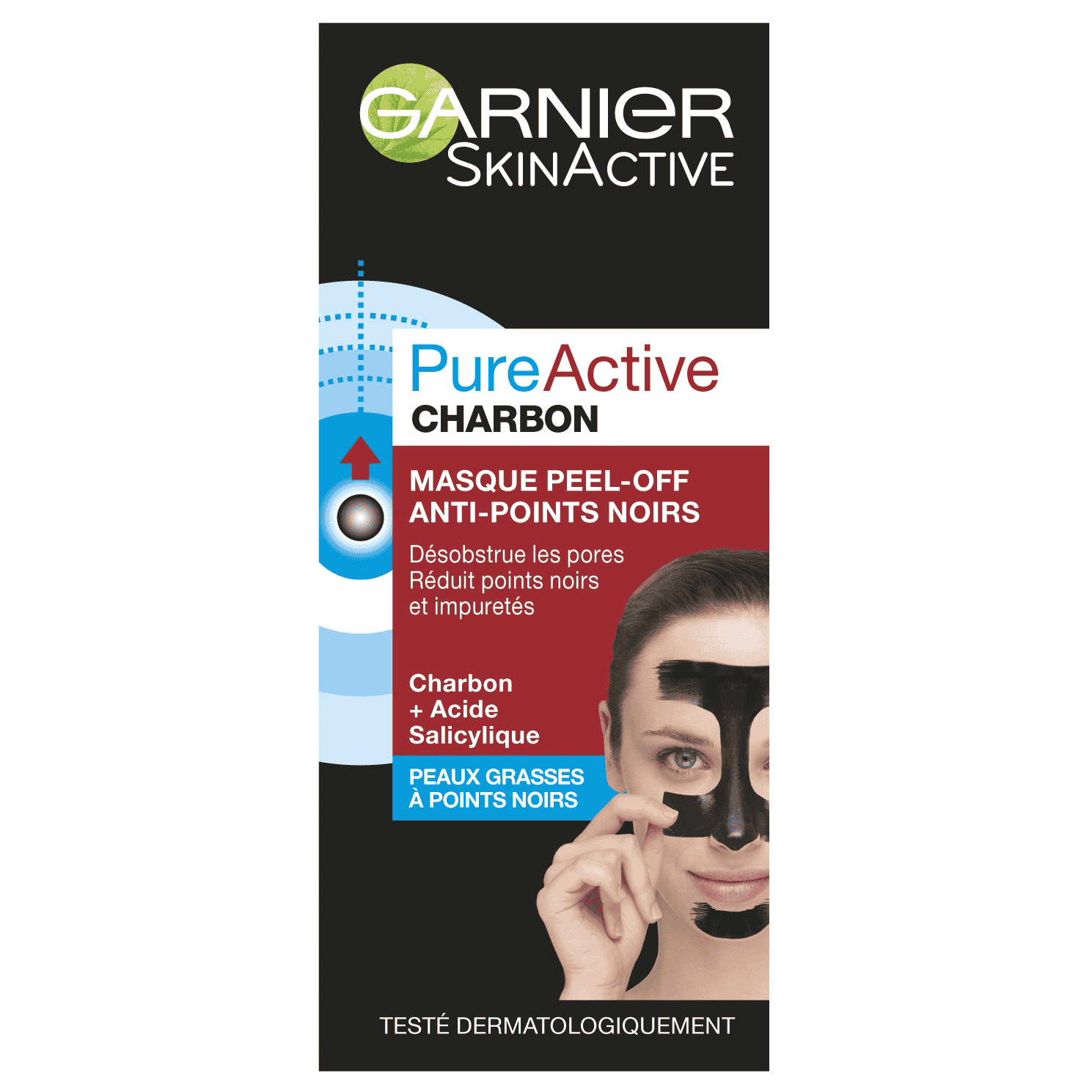 Garnier Pure Active Charbon Masque Peel-Off Anti-Points Noirs