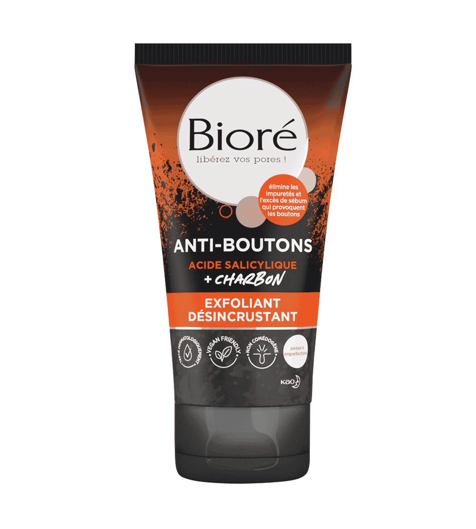 Bioré Exfoliant désincrustant anti-boutons au charbon + acide salicylique