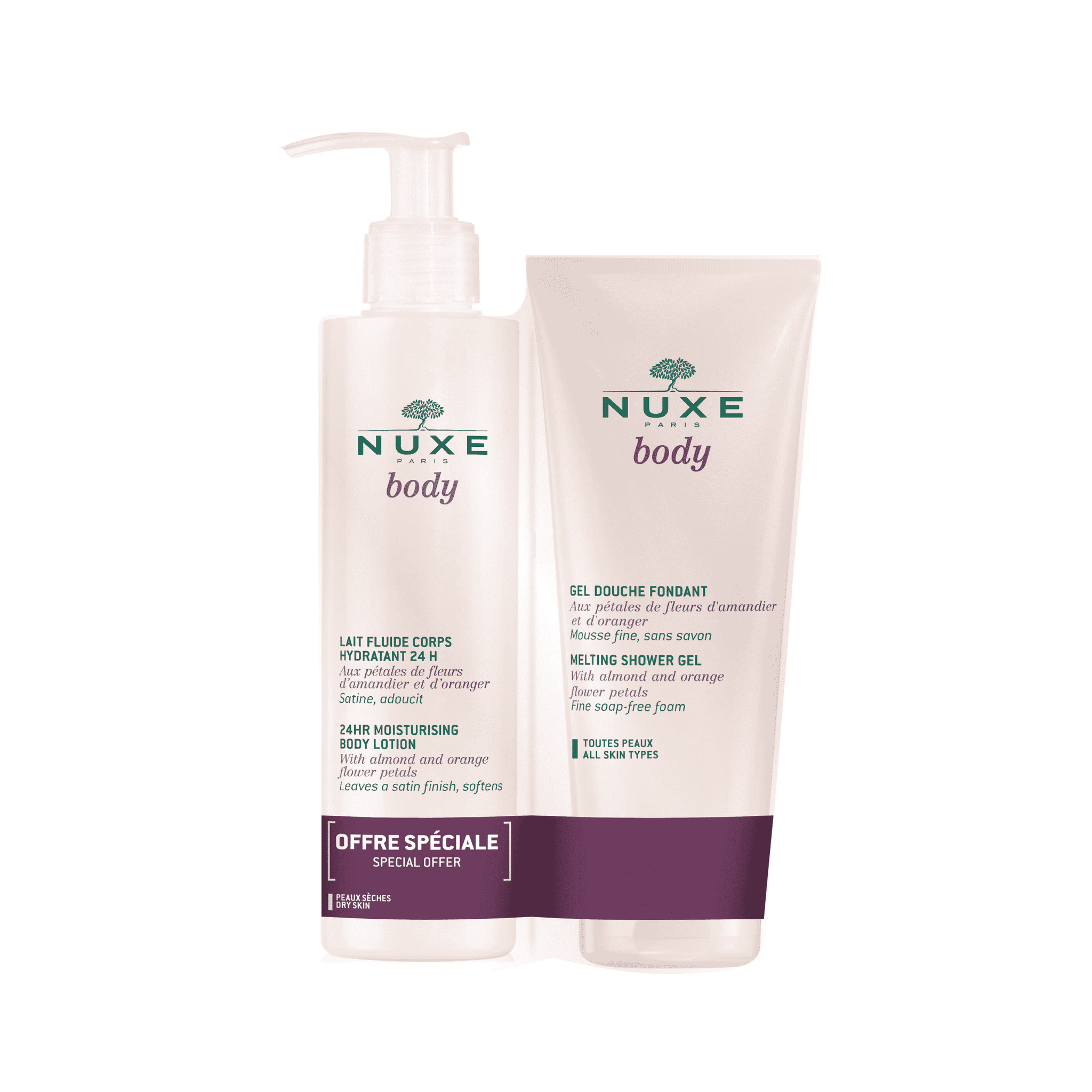 Nuxe Body Gel douche & Lait Fluide Corps Hydratant 24h