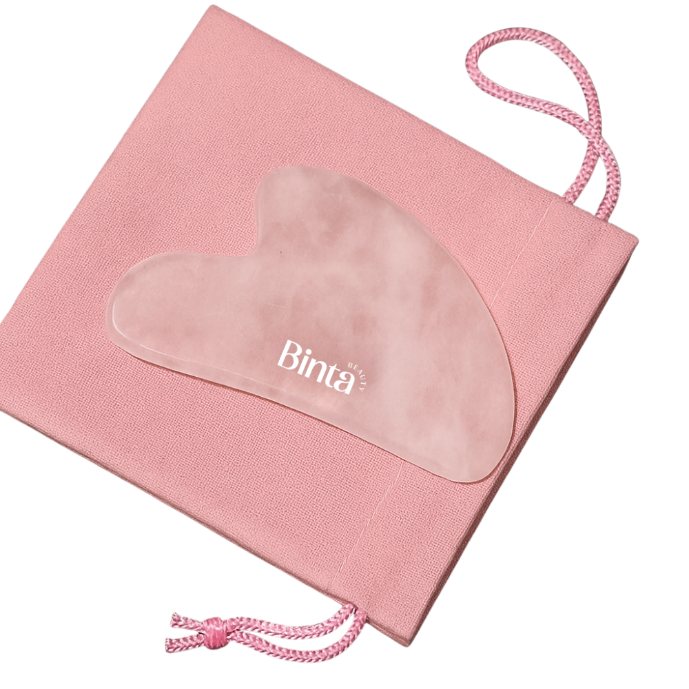 BintaBeauty Gua Sha Quartz Rose Visage Et Cou jade