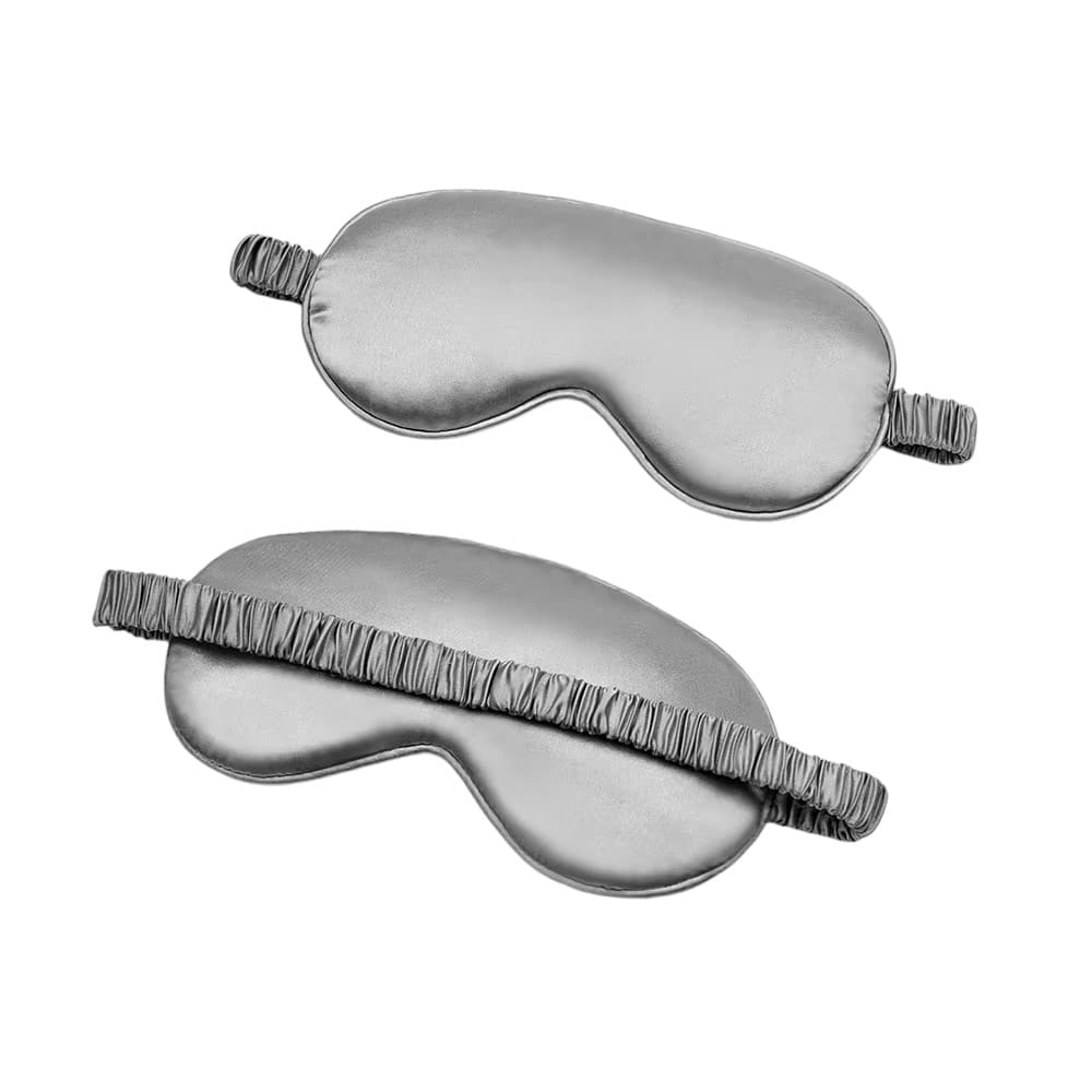 Binta Beauty Masque de nuit Sommeil - Satin de soie + Pochon OFFERT - Gris