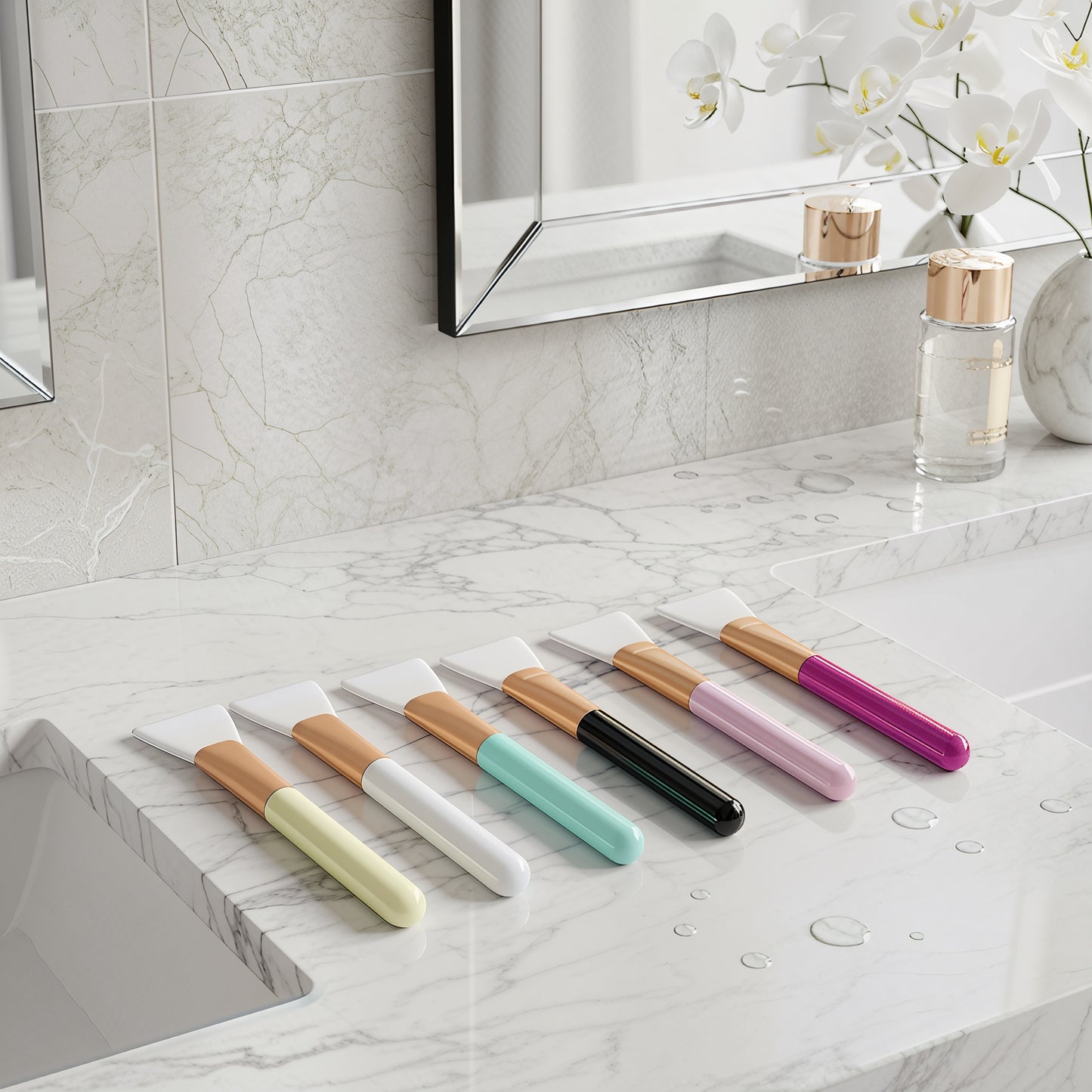 Pinceau en silicone pour masque facial