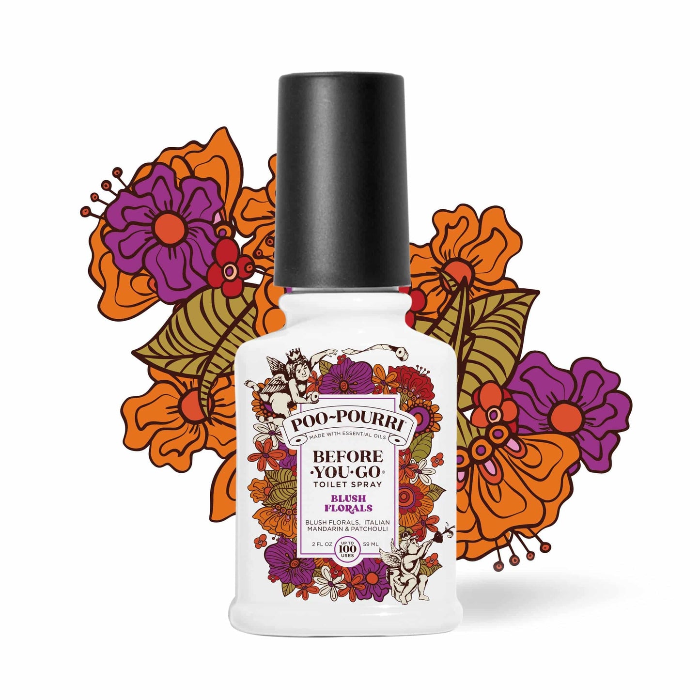 Poo-Pourri Before-You-Go Désodorisant Toilette, Blush Florals