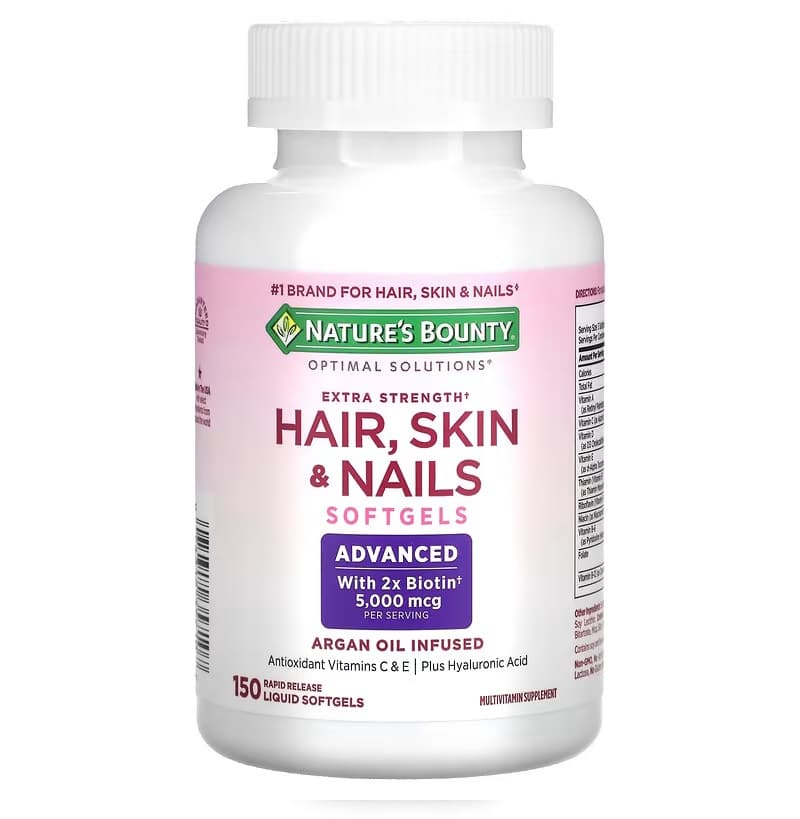 Nature's Bounty Gélules Extra Fortes pour Cheveux, Peau et Ongles