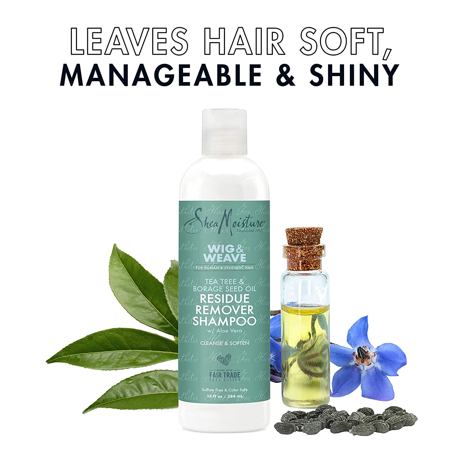 SheaMoisture Residue Remover Shampooing pour Perruques Cheveux Synthétiques et Naturels