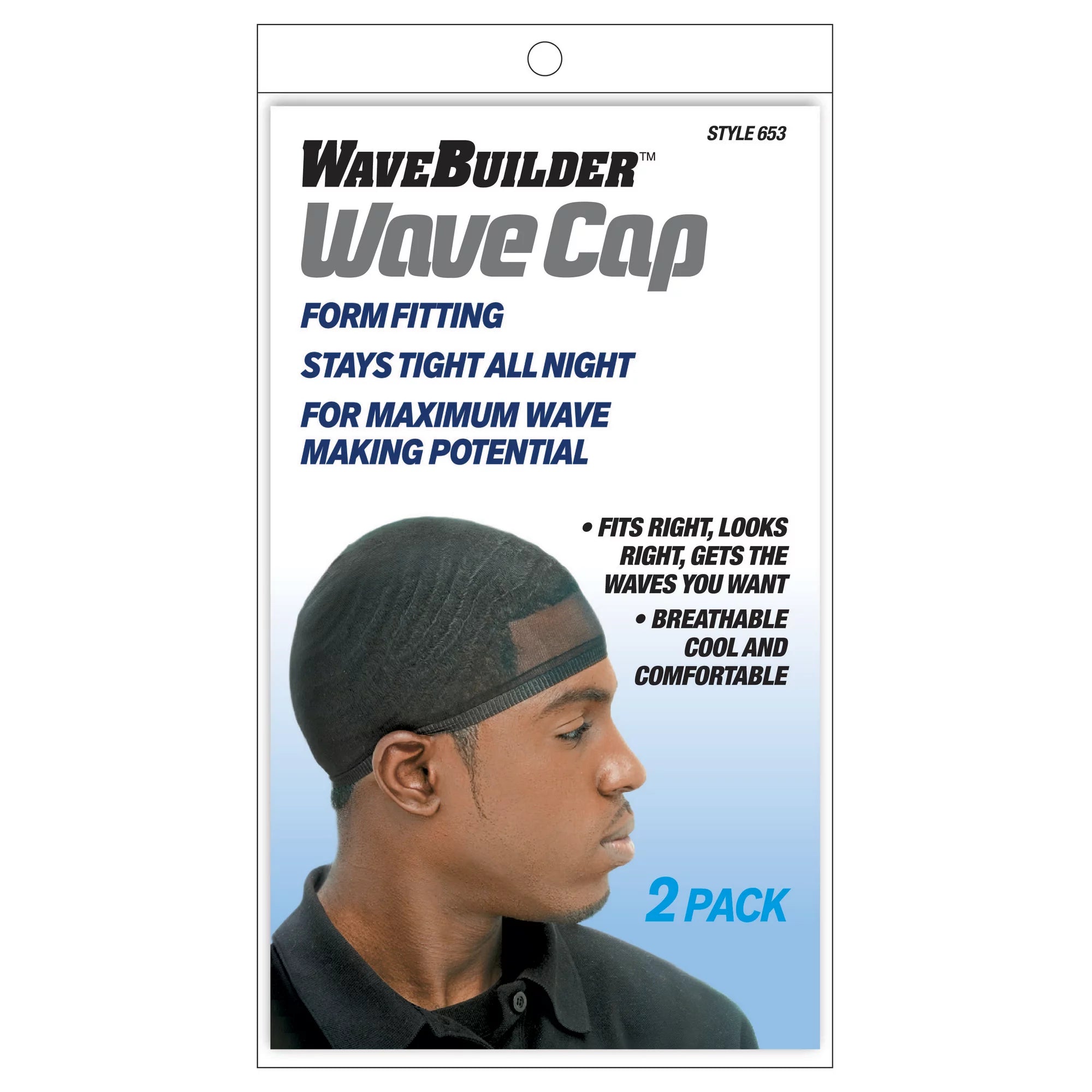 WaveBuilder Wave Cap, Noir, 2 pieces